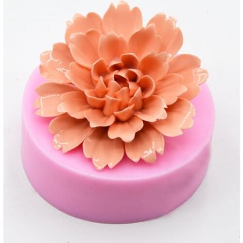 New 3D Flower Soap Mold Peony Fondant Cake Silicone Mold DIY Chocolate&birthday Cake Baking Tools Cake Decorating Tool