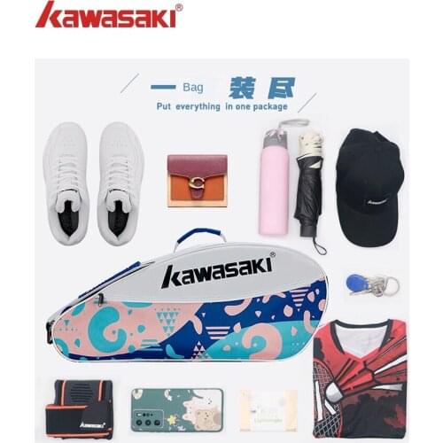 Original Kawasaki Badminton Bag Sport Bag Gym Backpack for Men Women Large Capacity Portable Fashion Bag KBB-8335