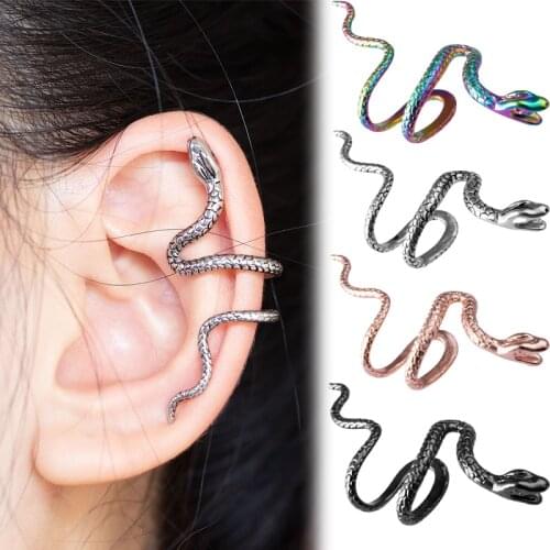 Ear bone Clip Earring Snake Punk Jewelry No Piercing Earrings Women Men Adjustable Ear Bone Stud Earrings Jewelry Ornaments