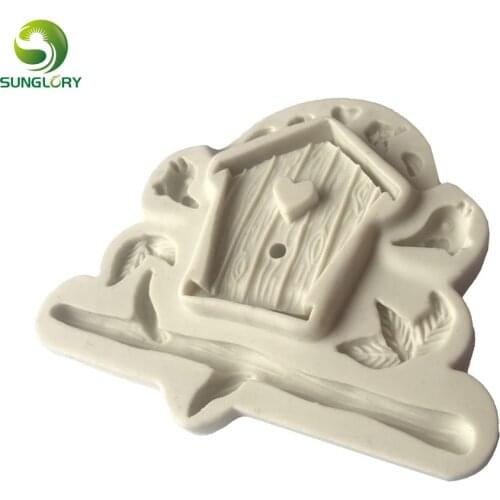 Sunglory Birdhouse Silicone Mould Nest Cake Mold Sugar Buttons Gumpaste Chocolate Mold Baking DIY Fondant Cake Decorating Tools