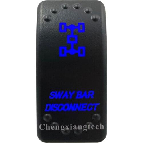 Blue Led Laser Engraving- SWAY BAR DISCONNECT - Rocker Switch 5 Pin On Off 12v 24v SPST for Car Boat Truck RV