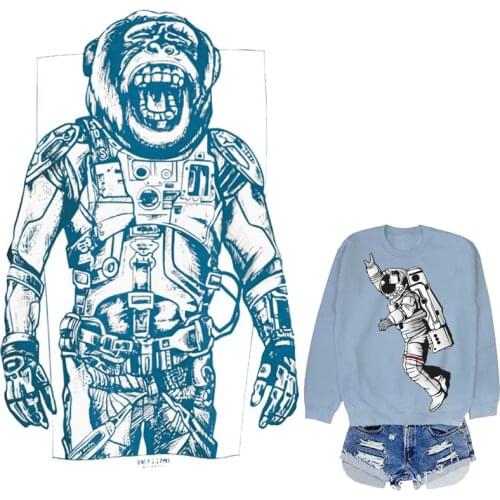 Animal Space Astronaut Patches Thermal Stickers on Clothes Iron-on Transfers for Clothing Thermoadhesive Patch Diy Applique