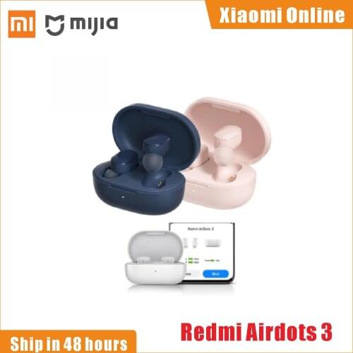 In Stock Xiaomi Redmi AirDots 3 Earphone Hybrid Vocalism Wireless Bluetooth 5.2 Mi True Wireless Headset CD-level Sound Quality