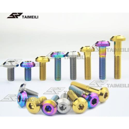 1pcs/ motorcycle brake disc fixing screw titanium alloy GR5 material M8x15/20/25/30/35/40mm