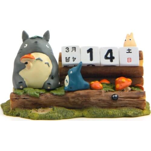 Japanese Anime My Neighbor Forest Scene Totoros with Mushroom Calendar Model Figure Dolls Home Decorations Toys for Baby Kids