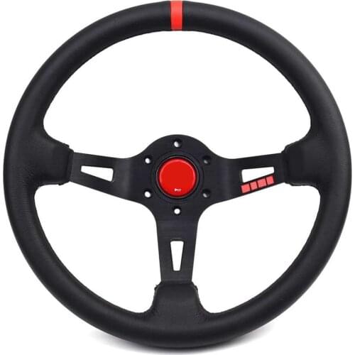 Spceddy MCX Japan Racing Steering wheel 14 Inch 340mm Car Sports Steering Wheel Leather With Horn Button MM20S0312135