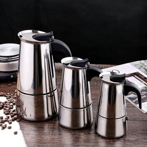100-450 ML Stainless Steel Coffee Stove Pot Maker Tool Mocha Espresso Percolator