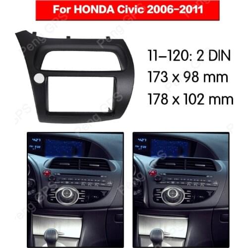 2 din Car Radio stereo kit For HONDA Civic 2006 2007-2011 installation facia Frame Bezel Panel Adaptor Facia Interface Bezel