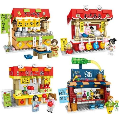 4boxes/set Sembo 601080 601081 601082 601083 Kids Building Toys Blocks Girls Puzzle Snack Bar no box