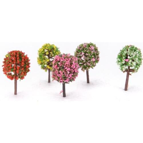 5Pcs Artificial Pink Tree Willow Miniature Garden Home House Decoration Micro Free shipping