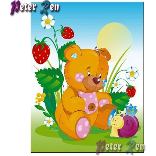 5d Cartoon bear strawberry snail Diamond Painting DIY full Square\Round Rhinestone Embroidery Mosaic pictures Childrens gift