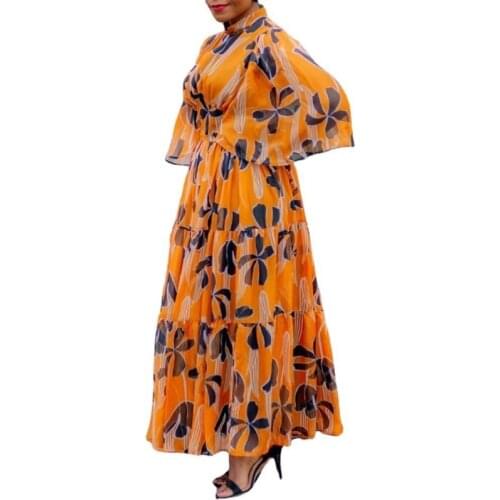 African Dresses For Women 2021 Polyester Vetement Femme Dashiki Print Africa Shirt Dress Clothes Dashiki Ankara Dresses Ladies