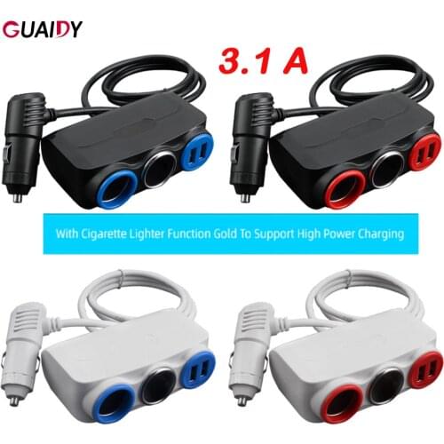 Cigarette Lighter Car Charger Dual USB Smart Flash Charging Safety Universal For iPhone Samsung Phone Protection Matte Adapter