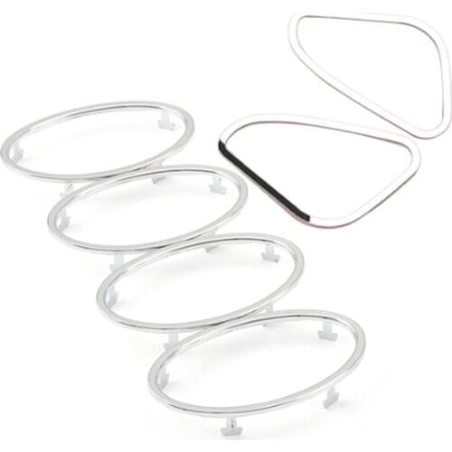 Car Styling 6PCS air conditioning outlet decoration for Ford Focus 2 2005 2006 2007 2008 2009 2010 2011-2013 car accessories