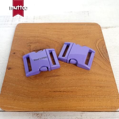 Engraved violet buckle metal buckle quick side release buckle for garment bag dog accessories 20mm webbing DIY pet collor