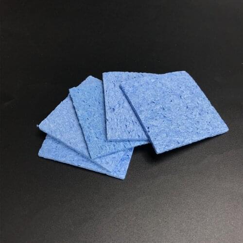 5Pcs/Lot 6*6*0.6CM Cleaner Sponge Soldering Iron Cleaning Blue Sponge Welding Soldering Iron Tip Cleaner Pads Tools Top Quality