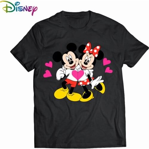 Custom Name Letter Combination Womens High Quality Print T-shirt Disney Minnie Mouse Font A B C D E F G Short Sleeve Tshirt