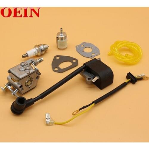 Carburetor Ignition Coil Magneto Spark Plug Gasket Fit For HUSQVARNA 136 137 141 142 36 41 Chainsaw Parts Zama C1Q-W29E Carb