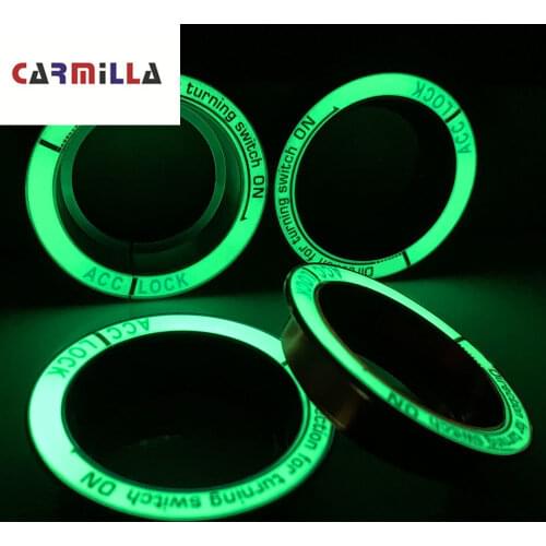 Car Styling Luminous Ignition Keyhole Ring Decoration Cover for Ford Focus 2 3 4 2005-2017 for Focus ST RS Everest Accessories