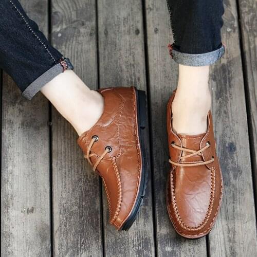 Men Casual Flat Shoes Casual Fashion Sneakers Men Shoes Man Mens Leisure Mens Leather For Zapatos Casuales Sports Black