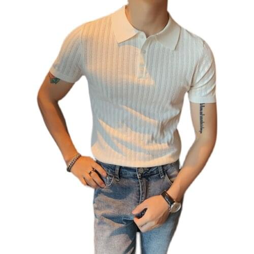 Men Short Sleeve Polo Luxury Casual Knit Golf M-4XL Sport Tennis Business Male Brand Style Summer Clothes