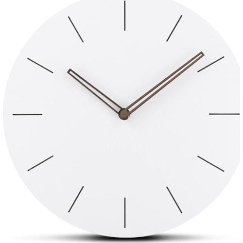 Wall Clock Modern Design Wall Watch Home Decor Modern Quartz Silent Wall Clocks Simple Wood White Clock for Home Christmas Gift