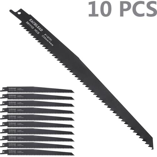 10pcs 9" Reciprocating Saw Blades for Wood Metal Cutting Power Tools Parts Reciprocating Saw Blades