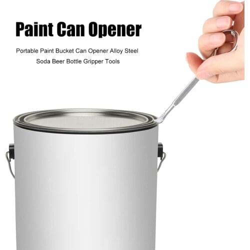 Portable Paint Bucket Jar Can Opener Multifunctional Beer Bottle Opener Manual Portable Paint Corkscrew for Kitchen