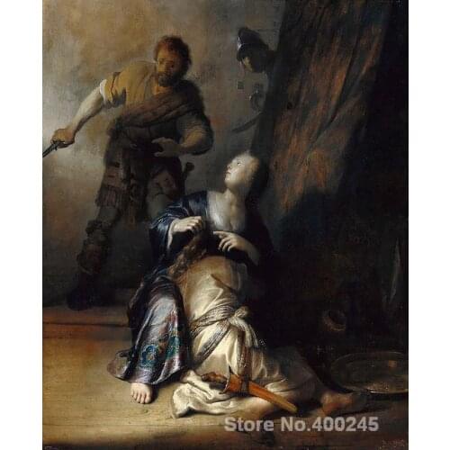 Portrait artist Samson and Delilah Rembrandt van Rijn canvas art Hand painted High quality