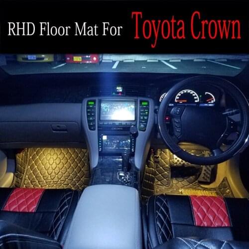 Right hand drive / RHD / UK Car floor mats for Toyota Camry Prado RAV4 Mark X Corolla Highlander Land Cruiser 200 5D car-styling