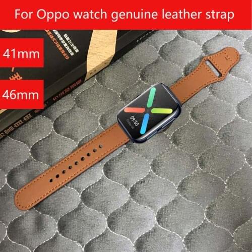 Businesss style Bracelet Strap for OPPO watch Real leather band wristband 41mm 46mm