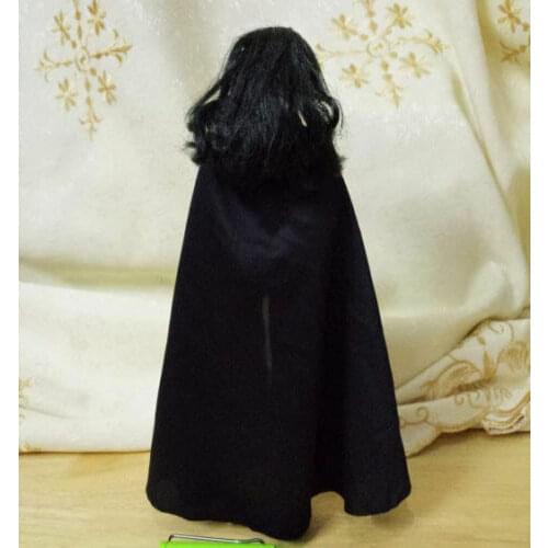 Handmade 1:6th Black with a hat cloak Coat For 12" male Female Figure Body Toy