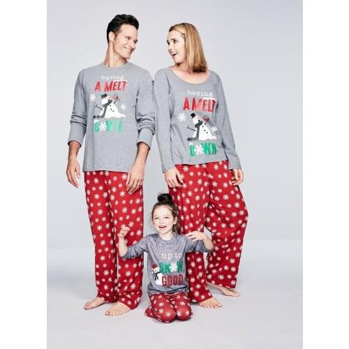 Family matching outfits 2019 christmas clothes father son mother daughter pajamas for mommy and me girls daddy mum look clothing