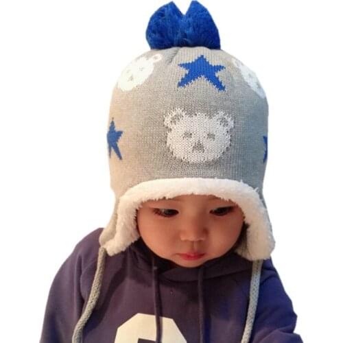 New Baby Girls Boys Hats Cartoon Bear Kids Baby Winter Autumu Hats Bonnet Enfant Hat For Children Baby Muts