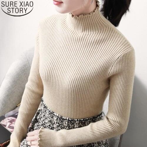 Turtleneck sweater women winter clothes Casual Knitted Sweaters pullover fashion Female Long Sleeve Bottoming Sweaters 12272