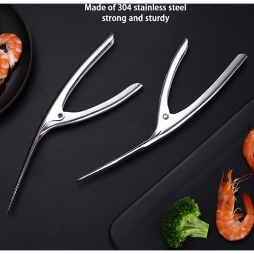 Stainless Steel Prawn Peeler Shrimp Deveiner Peel Device Creative Kitchen Tools Gadgets Cooking Seafood Tools