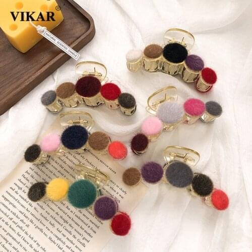 Women Vintage Flower Plastic Hair Claws Girls Sweet Solid Hair Holder Clips Headband Barrettes Hairpins Fashion Hair Accessories