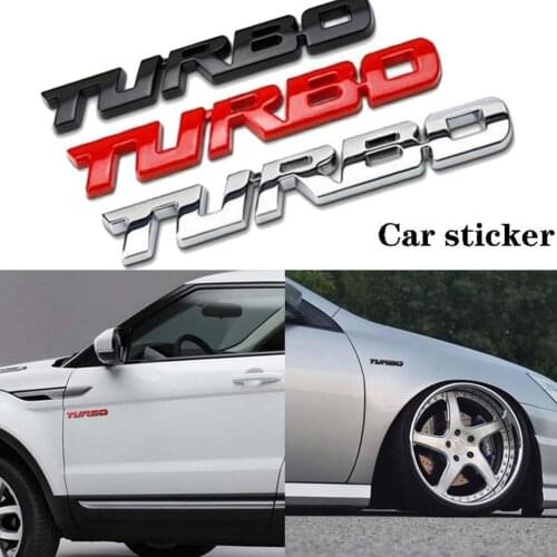 1pcs Universal Car Body Sticker Automotive Tail Side Car Turbo Sticker Sports Styling Body Trim Sticker Alloy Letter Decora I3Y0