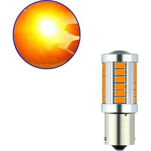 2PCS PY21W 3157 443 1156PY 150 Degree 33 SMD 5630 5730 LED Auto Turn Signal Lamp Car Direction Indicator Light Amber Yellow