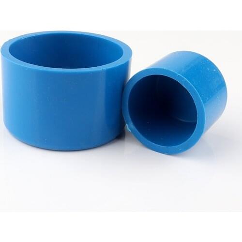 5~100pcs Size 20~50mm PVC Water Supply Pipe End Plug Connector Plastic End Cap Fittings Irrigation System Watering Blue Parts