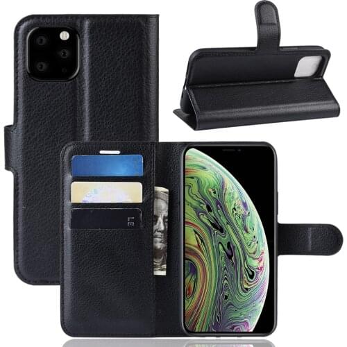 100pcs/Lot Phone Cases For Iphone 13 12 Mini 11 Pro XS MAX XR X 8 7 Plus SE 2020 Lychee Wallet Leather PU TPU Cover Case