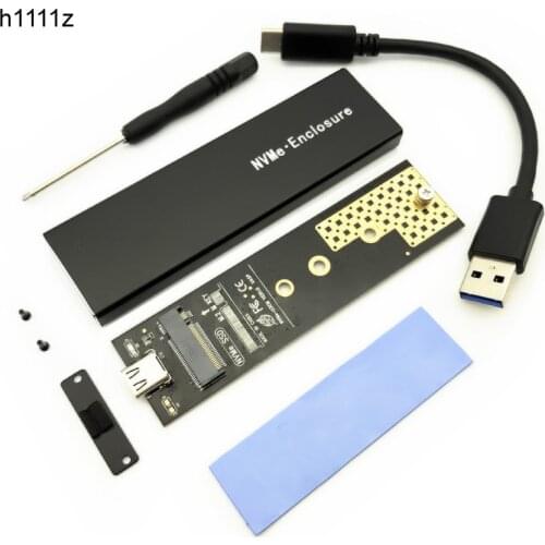 NVMe Case Box 10Gbps USB C Gen2 M Key PCIe NVME M2 SSD Case NVMe Enclosure M2 SSD Enclosure for 2230 2242 2260 2280 M2 SSD Drive