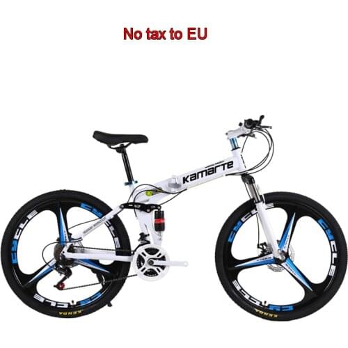 24 speed folded mountain bike 24/26 inch 3/6/10 knife wheel bicycle carbon steel frame disc brake adult student mountain bicycle