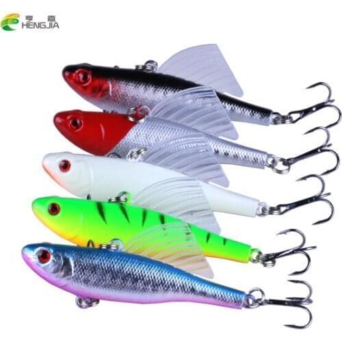 HENGJIA Multicolor Fishing Lure 17g 65mm Sinking Wobbler VIB Hard Artificial Bait Vibration Variable Depth Ice Fishing Tackle