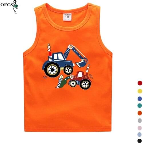 New Sale Summer Boys Girls Vest T-Shirt Cartoon Kids Underwear Cotton Tees Teenager Undershirts Camisole Shirts Children Clothes