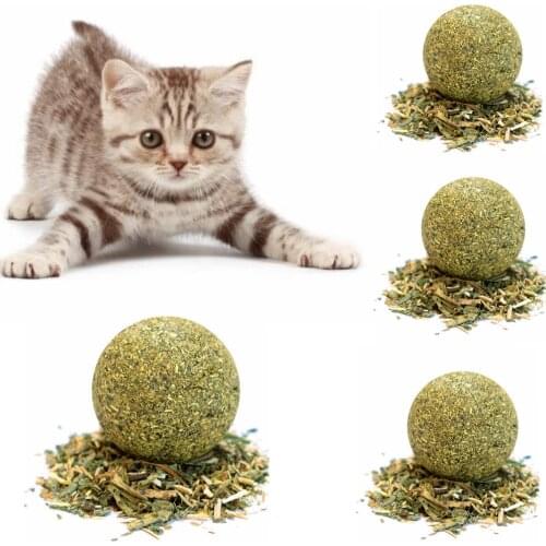 Pet Catnip Toys Edible Catnip Ball Safety Healthy Cat Mint Cats Home Chasing Game Toy Products Clean Teeth Protect The Stomach