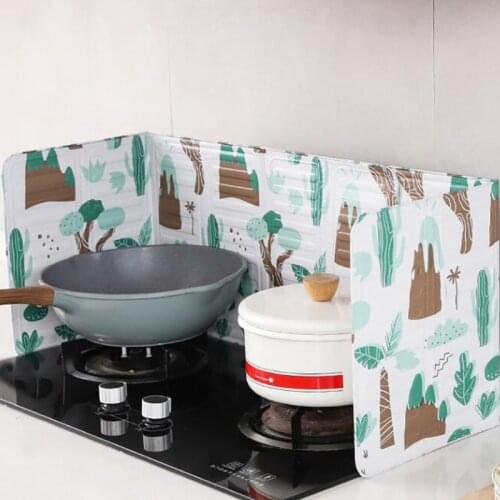 Cooking ToolsOil Splatter Screens Aluminium Foil Plate Gas Stove Splash Proof Baffle Home Kitchen Kitchen Gadgets