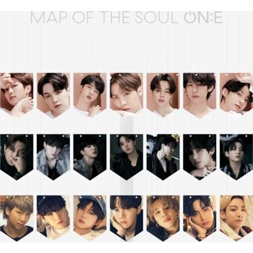 10sets/lot Map Of The Soul ON:E Hang Picture Banners Wall painting JUNGKOOK JIMIN JHOPE RM JIN SUGA V Picture Toys Gift