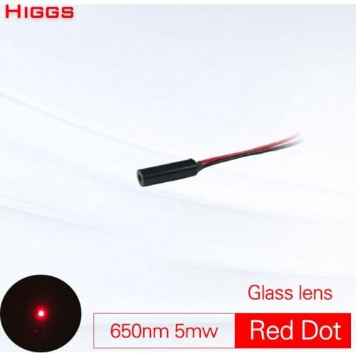 High quality 650nm 5mw red dot laser module super small size diameter 4mm Glass lens DC 3V sight loctor Vehicle Position radar