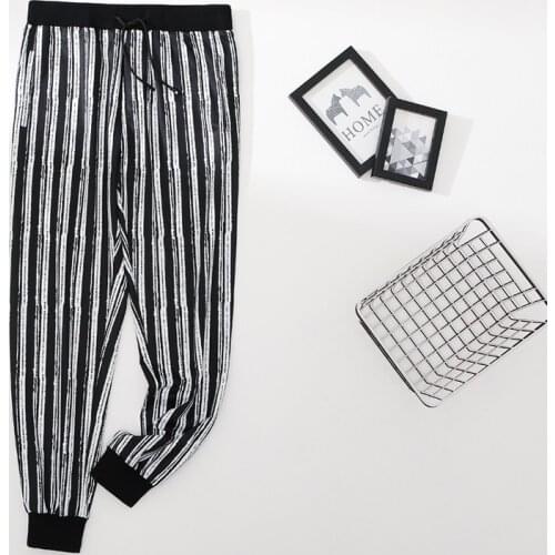 Summer Pants Stripe Printed Pants Hip Hop Streetwear Trousers Woman Joggers Men Loose Trousers Casual Pants Men Retro pantalon